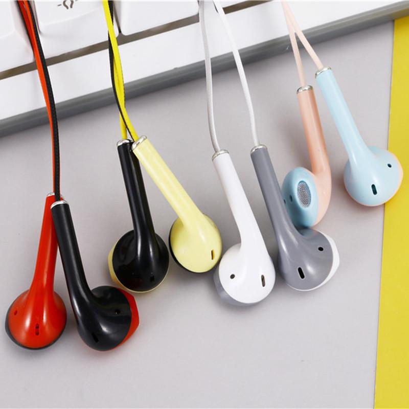 3,5mm AUX Kabelgebundene Ohrhörer Half-In-Ear Stereo-Kopfhörer mit Mikrofon Geräuschunterdrückung Headset für Mobiltelefon PC Laptop