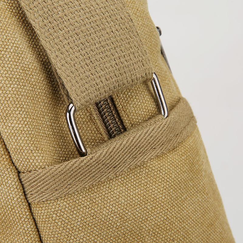Classic Canvas Messenger Bag - Men's Crossbody Shoulder Tote for Work & Travel (Water Resistant Durable Handbag)