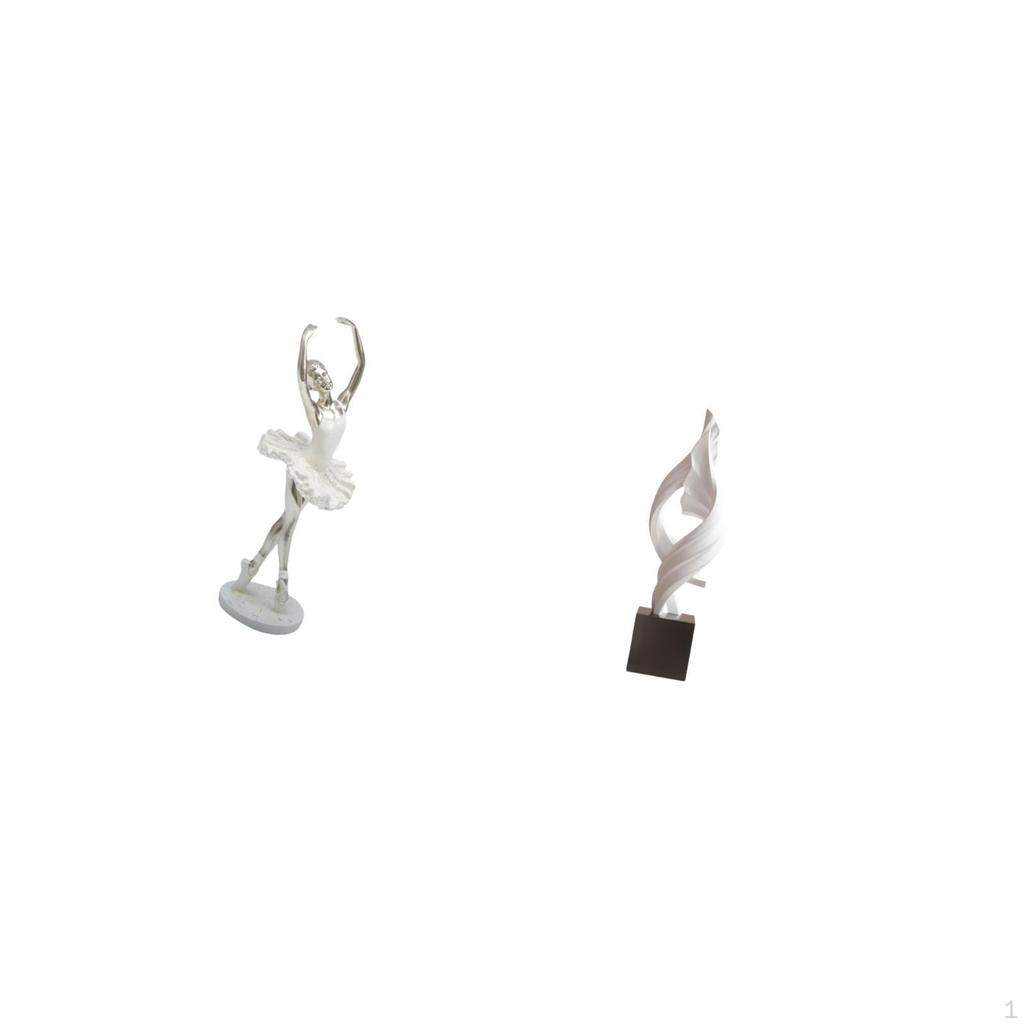 Modern Abstract Ballerina Art Sculpture Creative Dancing Girl Figurine Resin Statue Decorative
