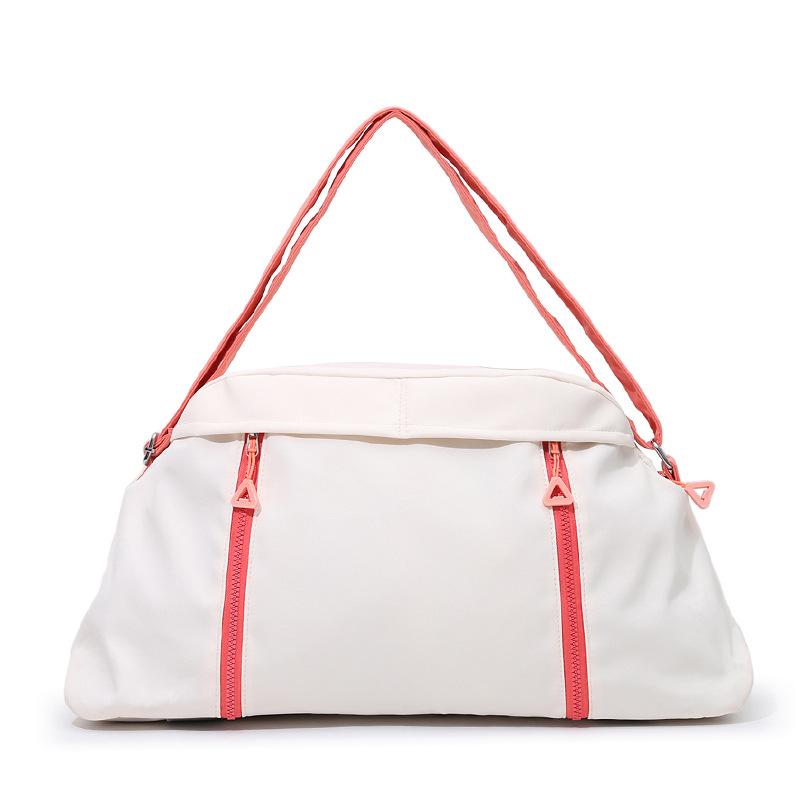 Damen Frische und Einfache Trocken- und Nassfach Sport-Yogatasche für Kurztrips zum Spielen Kontrastfarbene Reisetasche Kann am Trolley befestigt werden