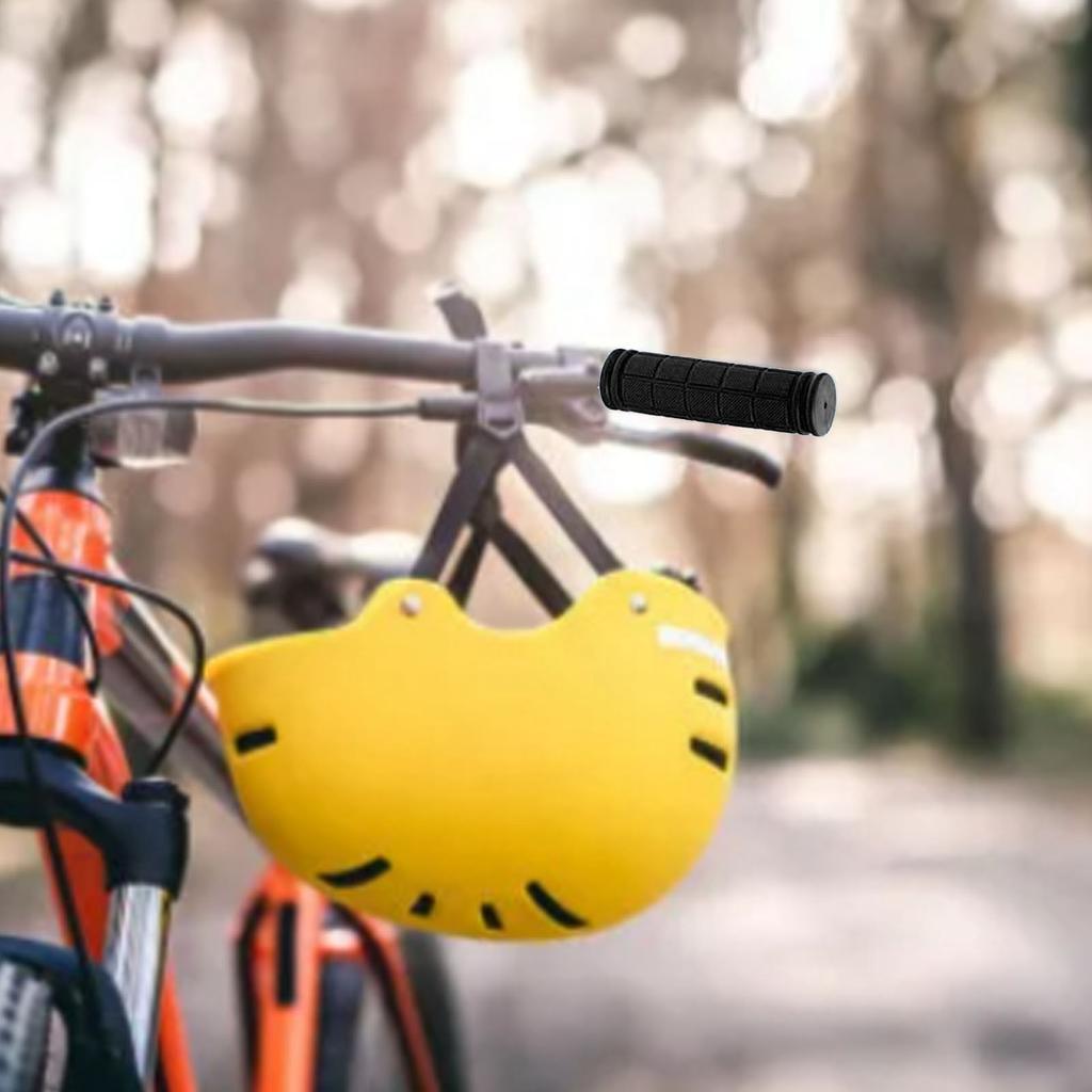 1 Paar Fahrradlenkergriffe Weich Bequem Rutschfest Gummi Fahrradlenkergriff für Fixed Gear Radfahren Schwarz
