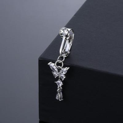 Boho Zirkon Bauchnabelringe Dangle Herz Schmetterling Nabelpiercing Chirurgischer Stahl Bauchnabelstab Körperschmuck