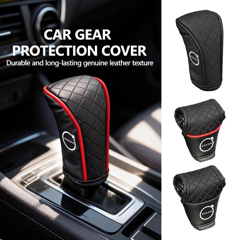 Leather Car Gear Shift Sleeve Knob Protective Cover For Volvo AWD V50 S60 XC60 S40 XC40 XC90 V60 S80 S90 V90 C30
