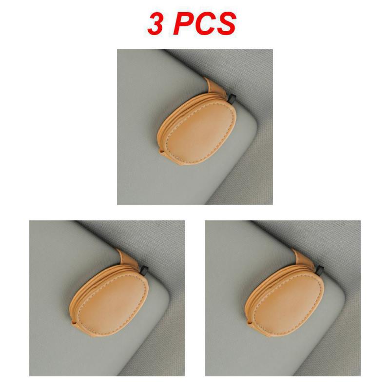 1/3/5 STÜCKE Sonnenbrillenclip Kreativer Tragbarer Magnetverschluss PU Leder Auto Innenzubehör Sonnenbrillenhalter