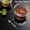 5PCS Compact Tiny Spoons 304 Stainless Steel Seasoning Spoon Pretty Condiment Spoons  Kitchen Use