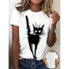 Women's Fashionable Breathable Fun Animals 3d T-shirt Comfortable Soft Breathable Loose Slightly Elastic Summer Plus Size T-shirt