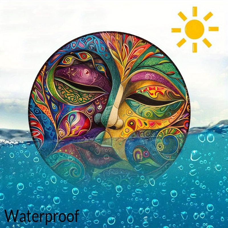 Aluminiowy Znak Metalowy - Kolorowy Motyw Maski Dekoracja Ścienna do Wewnątrz i na Zewnątrz - Łatwy do Zawieszenia, Restauracja, Ogród, Dekoracja Pokoju