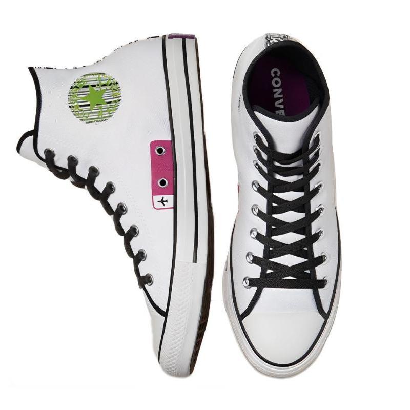 Converse Chuck Taylor All Star Comfortable Versatile High-top Canvas Shoes Unisex White Black Pink