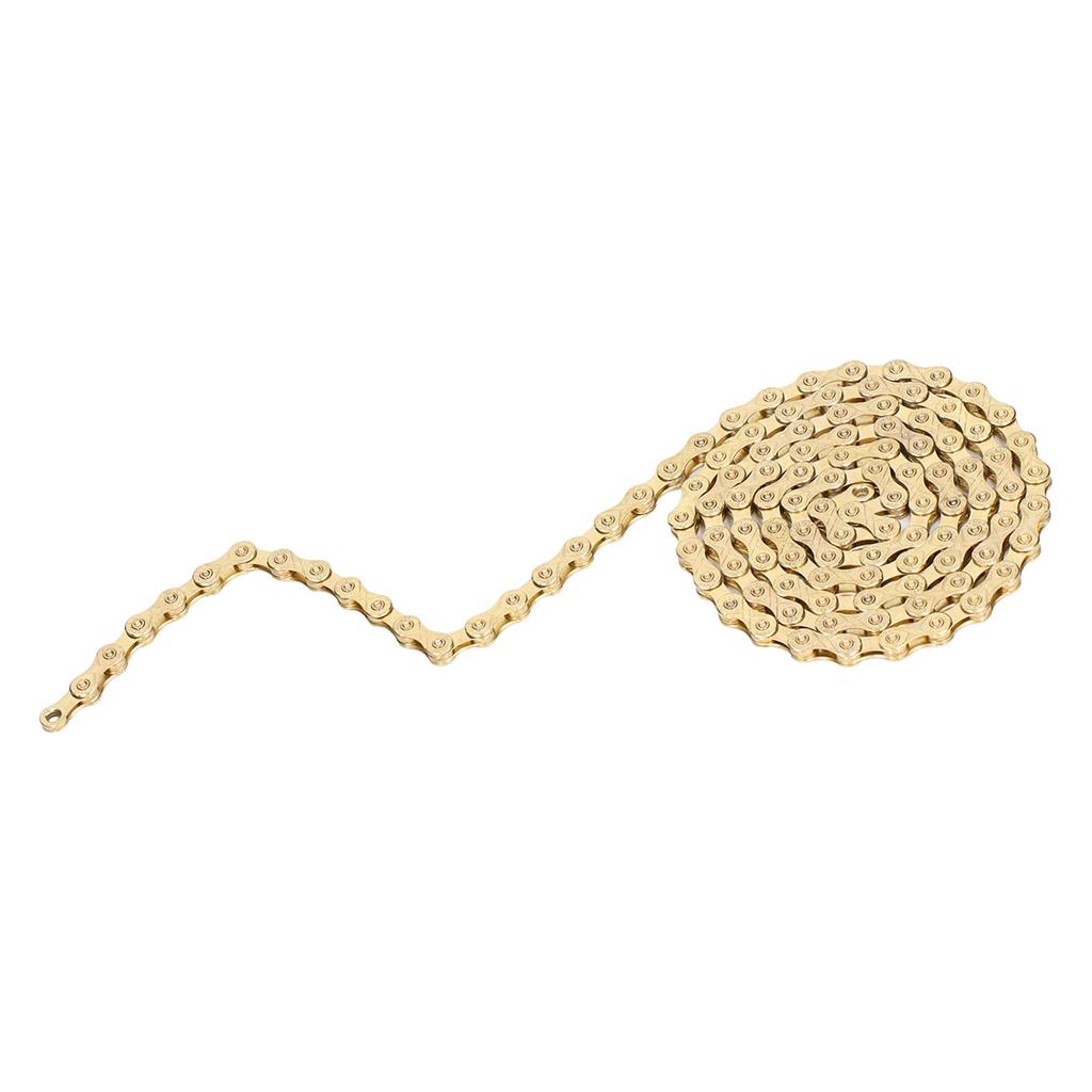 Mountain Bike 11 Speed Chain Gold Electroplate Rustproof High Performance Bike Chain with Hook and