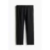 H M Regular Fit Linen Pants Black