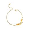 Tide Double-Layer Heart Anklet: 18K Gold-Plated Titanium Steel, Non-fading Fashion Light Luxury for Women