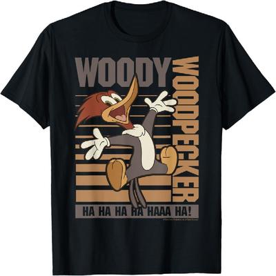 Pájaro Loco Ha Ha Ha Saltando Camiseta de Póster