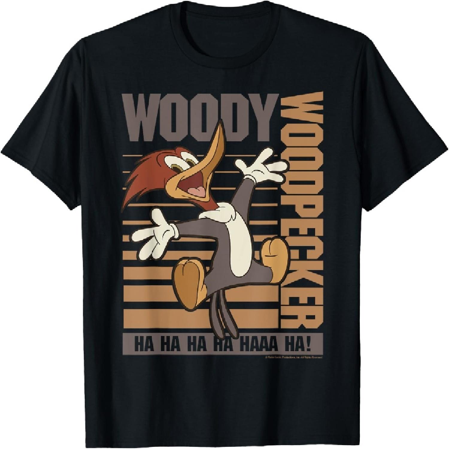 Woody Woodpecker Ha Ha Ha Jumping Poster T-Shirt S