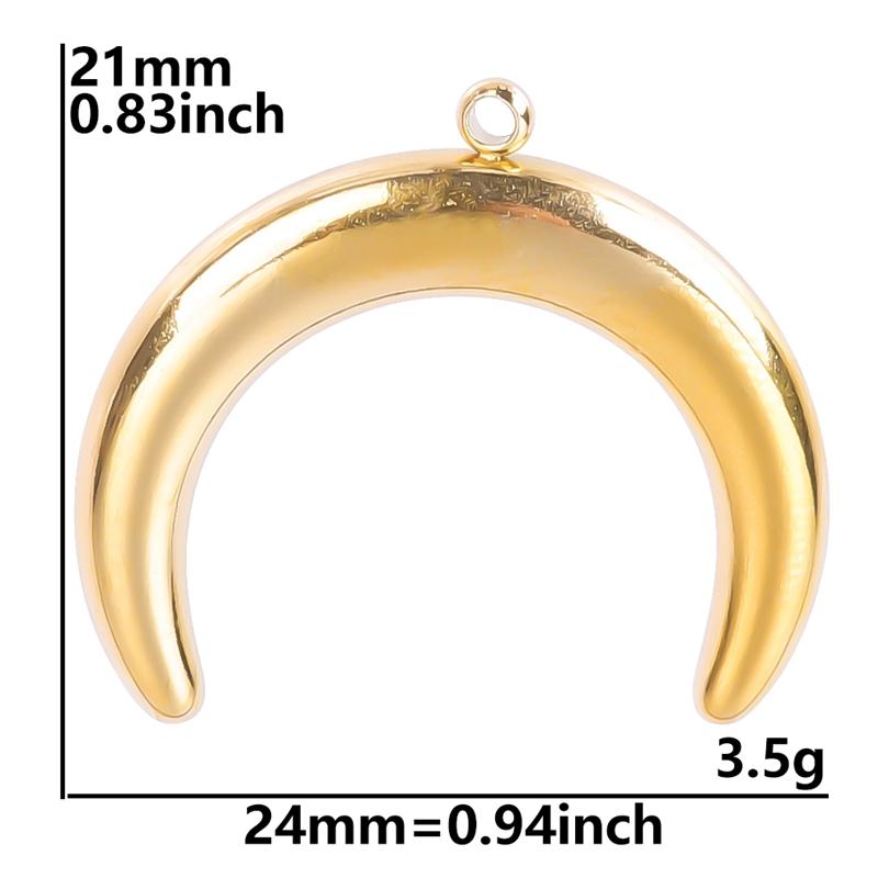 6pcs Sun Moon Stainless Steel Charms For Jewelry Making Bulk Flower Pendant Charm Gold Color Breloque Acier Inoxydable Pendant