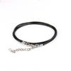 Waxed Thread Necklace With Leather Cord, Black Leather Cord, DIY Jewelry Accessories, Cotton Waxed Thread Necklace