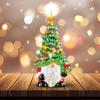 Light Up Gnomes Christmas Decorations 8" Gnome Christmas Tree With Multicolored Lights Small Pre-Lit Handmade