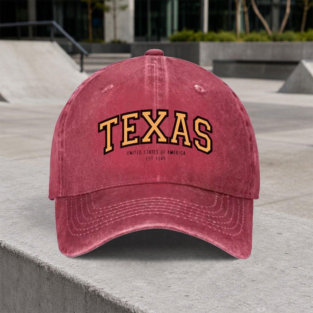 Texas Vintage Baseball Cap Adjustable Duckbill Hat Unisex Lightweight Outdoor Daily Wear Party Gift