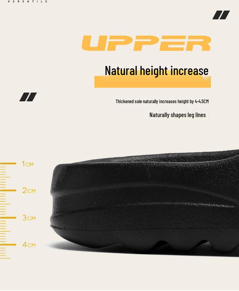 Men's Summer Non-Slip Sport Slippers, "Stepping on Clouds" Single Strap Sandals, Lightweight Thick-Sole Indoor/Outdoor Flip-Flops