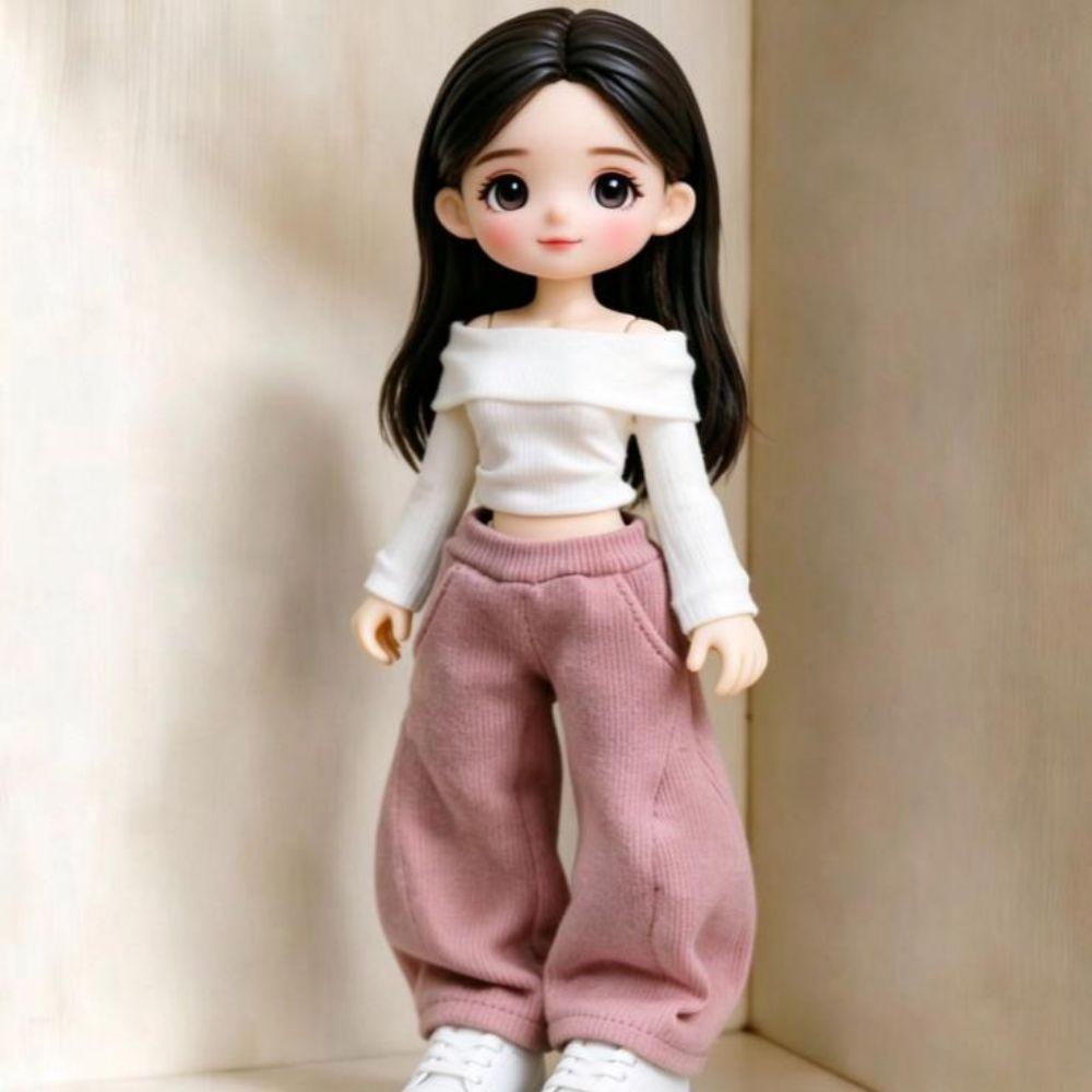 Mini Ribbed Knitted Sweaters Tops Casual Wear Dolls Streetwear for OB11 Dolls/for 1/12 BJD Dolls