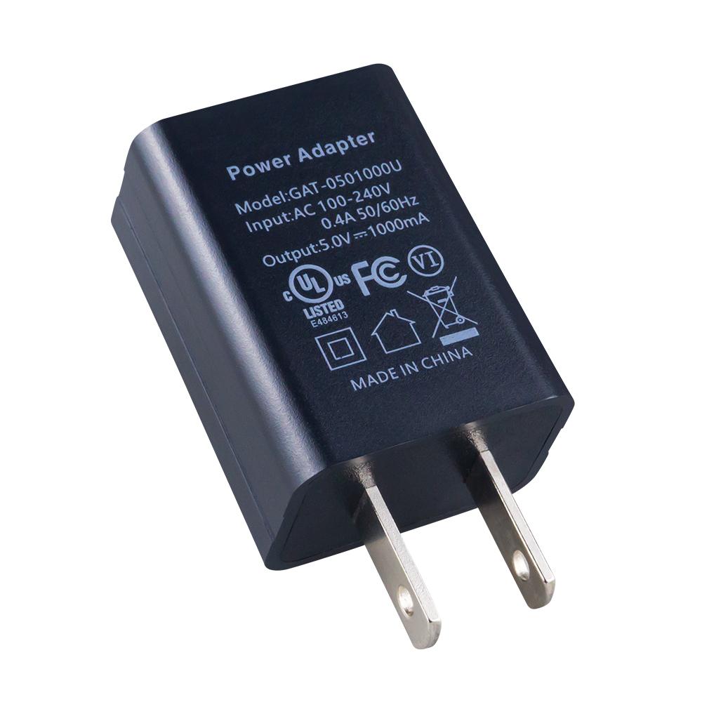 Certification 5W USB Wall Charger for All Cell Phone USB A Port 5V1A Power Portable Charger