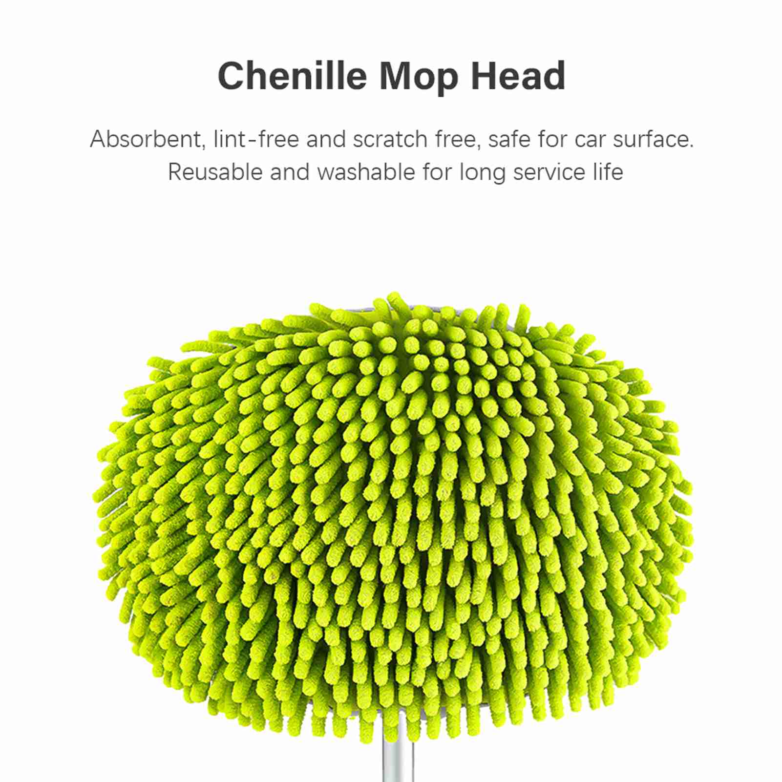 

Car Cleaning Mop Reusable Car Washing Brush Mop Kit with Handle and Replacement Chenille Head for Trucks SUV
