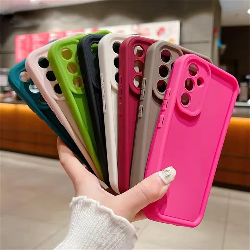 Luxury Shockproof Thicken Silicone Cases For Samsung Galaxy S25 S24 S23 S22 Ultra A34 A54 A53 A52 5G Soft Back Cover Accessories