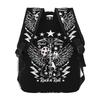 Gotische Rockabilly Rock And Roll Schedel Dobbelstenen Rockers Student Rugzak Schooltas Dagrugzak voor Mannen Vrouwen Boekentas Schoudertassen
