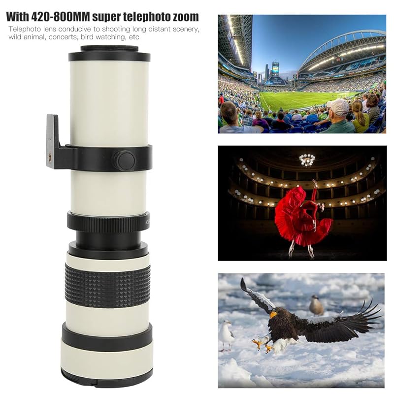 Hilitand telephoto lens For Canon EF-S mount camera 420-800mm Caliber F8.3-16 Full manual focus telescope zoom Multilayer MC coating manual focus lens