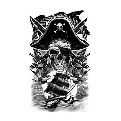 Fiestas Guirca Pirate Temporary Tattoo