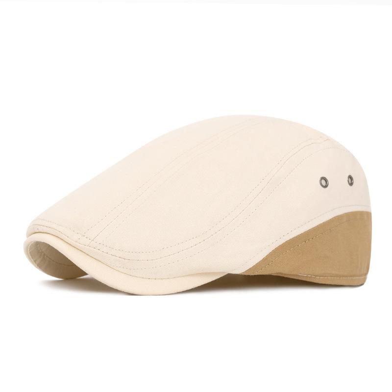 Spring Summer Vintage Patchwork Beret Cap For Men Women Artist Painter Style Ivy Flat Beret Hat One Size