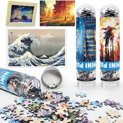 150 Stück Stichsäge Tasche Multi-Typ Landschaft Puzzle Spiel Reagenzglas Verpackung Reise Puzzle Spielzeug DIY Stichsäge Puzzle Spielzeug Kinder