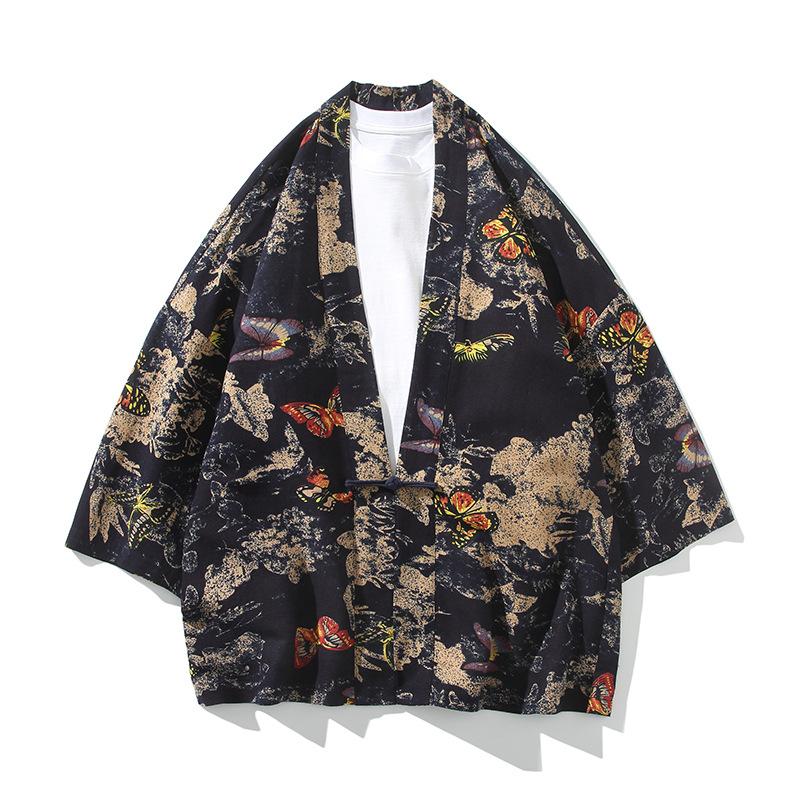 Ethnisch bedruckter Yukata für Herren und Damen, modischer Cardigan, Bluse, asiatische Kleidung, Harajuku, japanischer Cosplay-Kimono