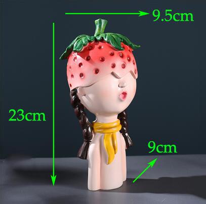 Nordic Flower Head Character Resin Adornments Home Livingroom Desktop Figurines Crafts Office Coffee Table Ornaments Decoration