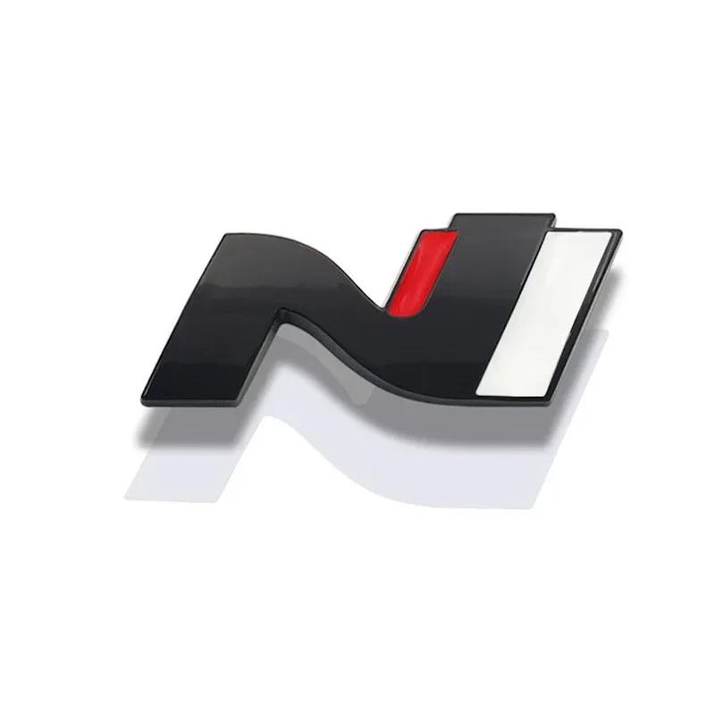 Kovové 3D logo N LINE Zadní emblém nálepka na kufr auta Odznak na karoserii pro Hyundai Accent Sonata Kicks Reina vq1