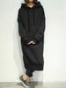 Plus Size Women's Solid Color Long-Sleeve Casual Sweatshirt and Windbreaker Coat