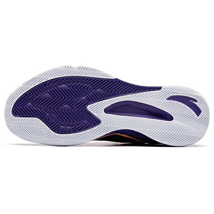 Anta Rajon Rondo Slip Resistant, Abrasion Resistant, Breathable Low top Basketball Shoes Men's Black Purple 11831160R-2