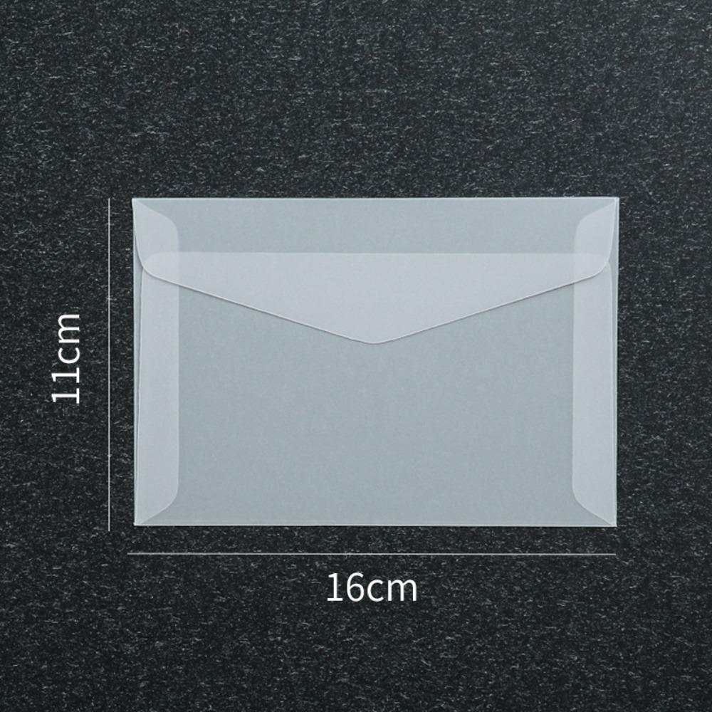 

10PCS Sulfuric Acid Paper Invitation Envelope 10pcs/Set Postcard Envelope New Translucent Envelope 16x11cm
