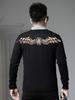 European Trendy Brand Gold-Stamped Cardigan Sweater for Men, 2025 New Autumn and Winter Style, Faux Two-Piece Knitwear, Warm Wool Sweater