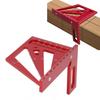 3D Multi Angle Measuring Ruler Woodworking Layout   Tool 22.5‑90 Degree Protractor Aluminum Alloy
