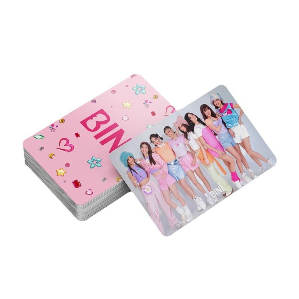 92pcs BINI Photocard Sticker Set Boxed Postcard Double Sides Lomo Cards Collection Gifts For Fans (60photo Cards+32stickers)