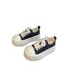 2025 spring and autumn new thick-soled muffin little white shoes women's versatile height increase casual sports board shoes bread shoes single shoes