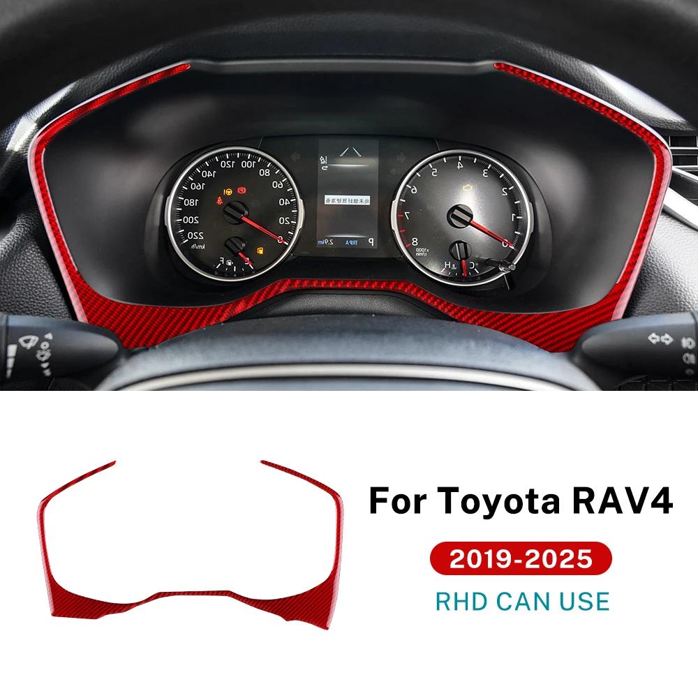 

Real Soft Carbon Fiber For Toyota RAV4 XA50 2024 2025 LHD RHD Car Speedometer Frame Trim Sticker For RHD Red Carbon