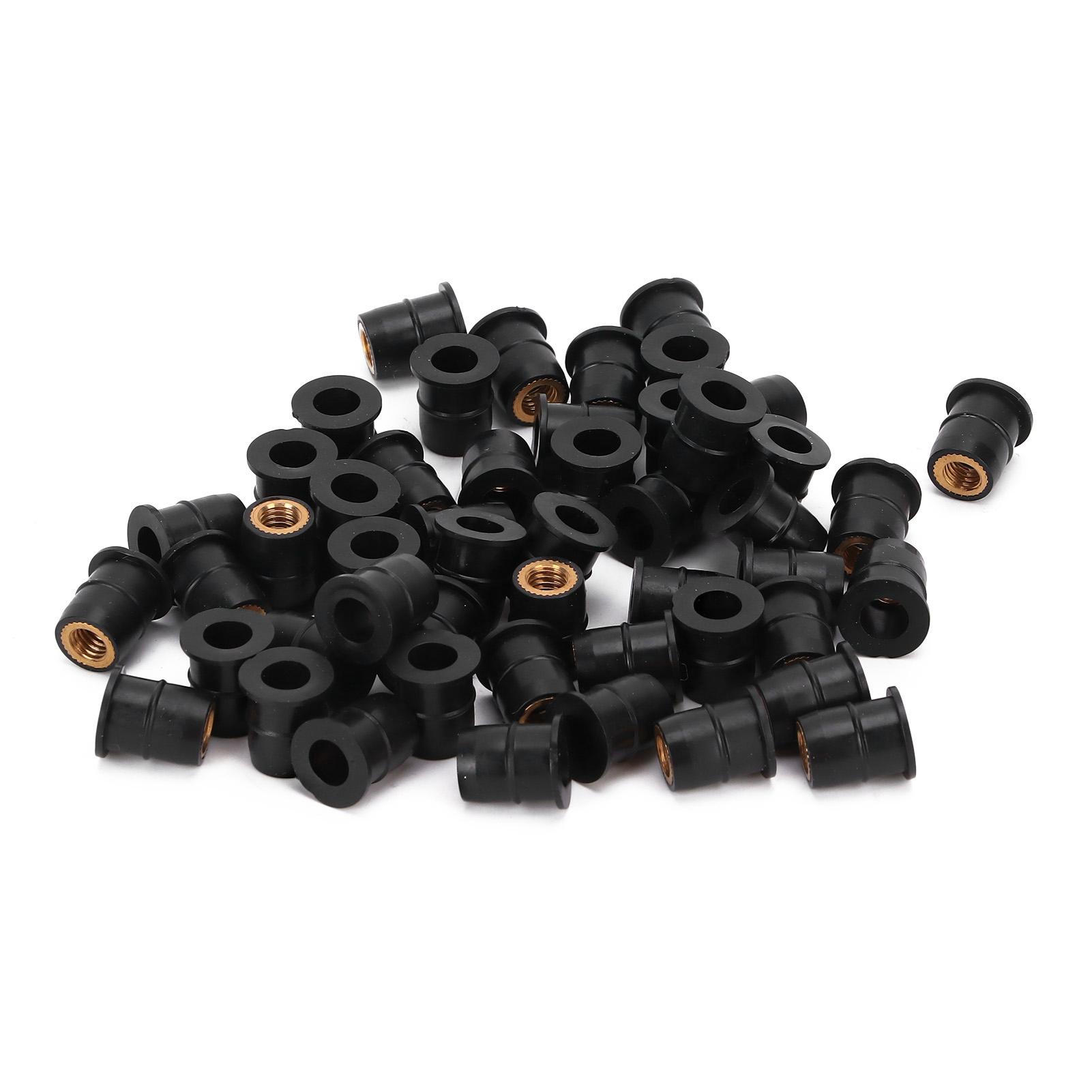 

50PCS Well Nut Rubber M6x0.8mm Modification for Motorcycles ATVs Windscreens Body