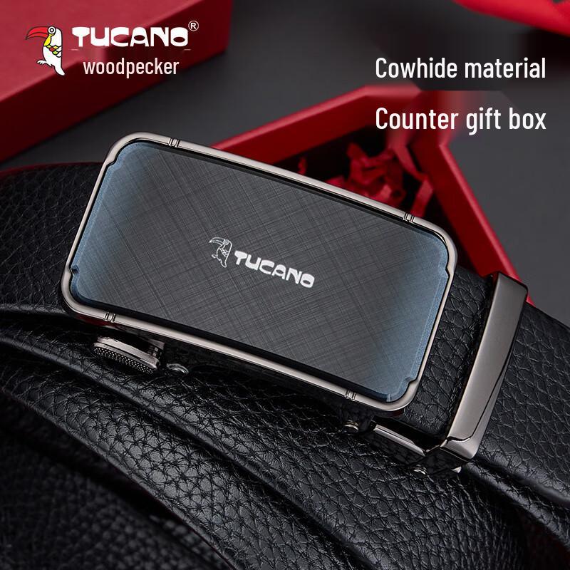 TUCANO Men s Automatic Buckle Leather Belt 120cm