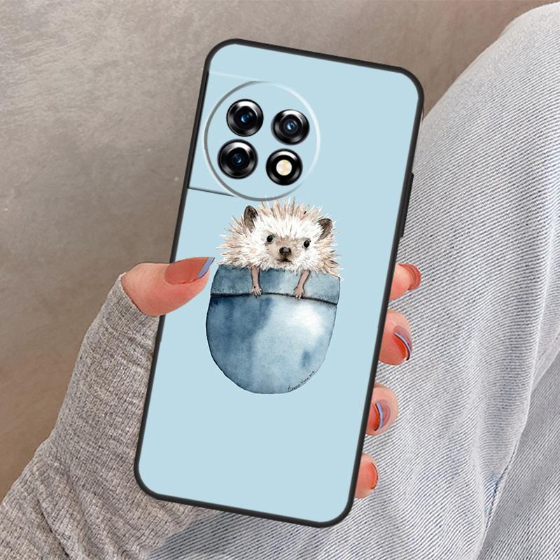 

Animal Hedgehog Cover For OnePlus 13R 13 12 12R 11 10 Pro 8T 10T OnePlus Nord 4 CE 2 3 Lite N10 N20 N30 Case OnePlus 9RT