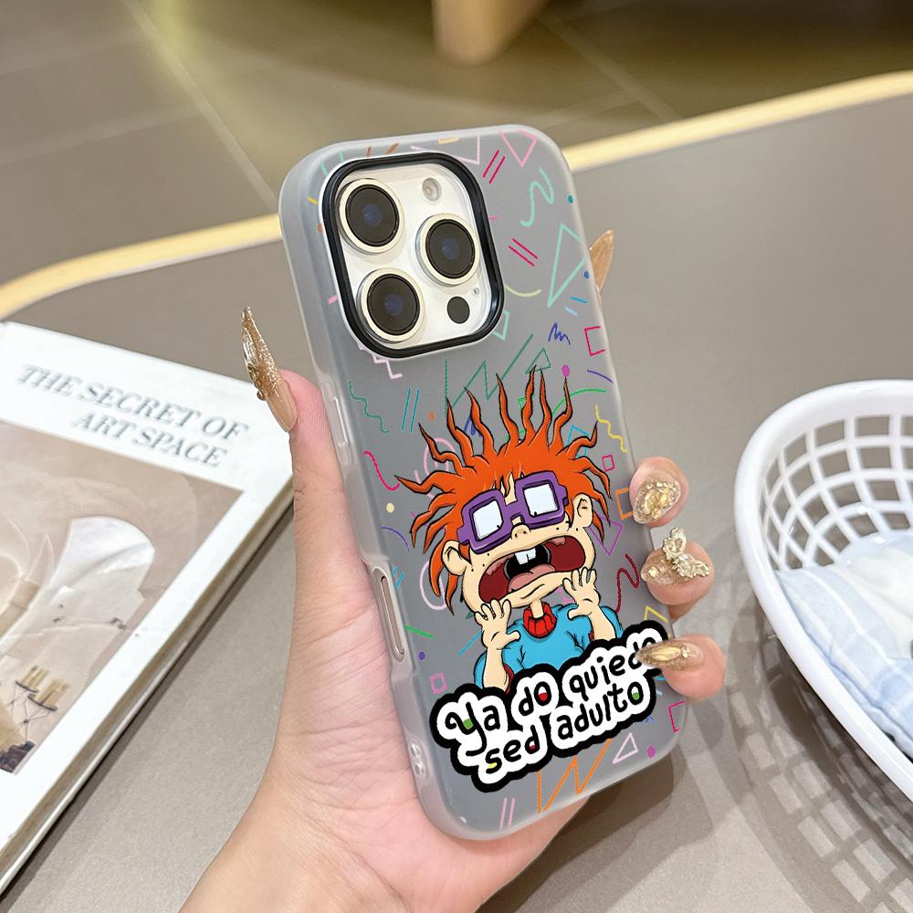 

Милый Смешной R-Rugrats Ударопрочный Силиконовый Матовый Конфетный Цвет 2 в 1 Чехол для Телефона для Google Pixel 10 9 8A 8 7A 7 Pro XL Pixel 9 Pro XL