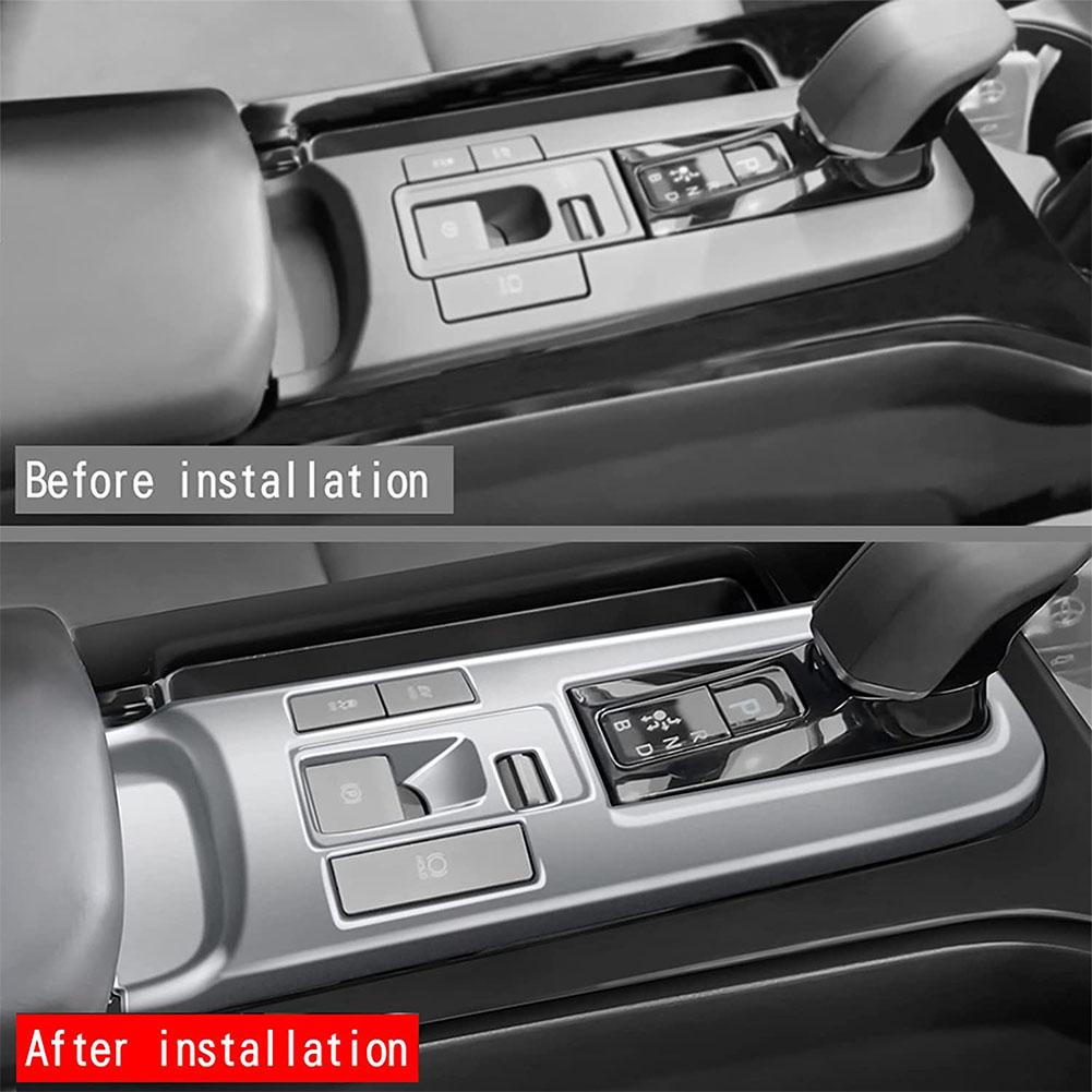 for Toyota PRIUS 60 Series 2023 2024 ABS black rear row seat center water cup holder decoration frame Cover interior Accessories