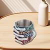 3D Painted Stacked Books Shaped Mug Resin Creative Handmade for Desk Shelf Decor Versatile 9x9x12cm