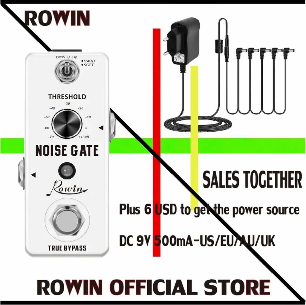 Guitar Effect Pedal ROWIN Noise Gate 2 Modes Noise Reduction with Aluminum Alloy Enclosure