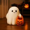Spooky Halloween Ghost Ornament Collectible Pumpkin Statue Ghost Figurine  for Desktop Decor